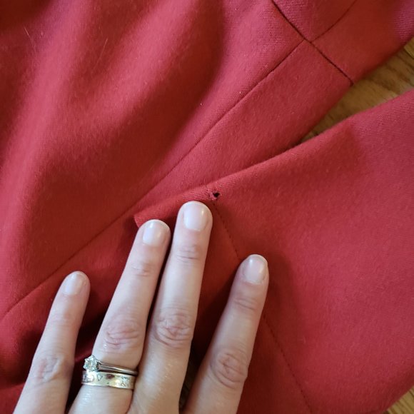 Thierry Mugler 1980s Crimson Wool Coat Dress - Picture 12 of 12